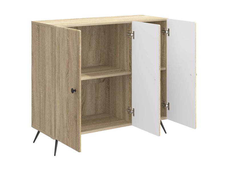 Buffet - bahut - meuble de rangement chêne sonoma 89 x 34,5 x 80 cm bois d'ingénierie  - Conforama E