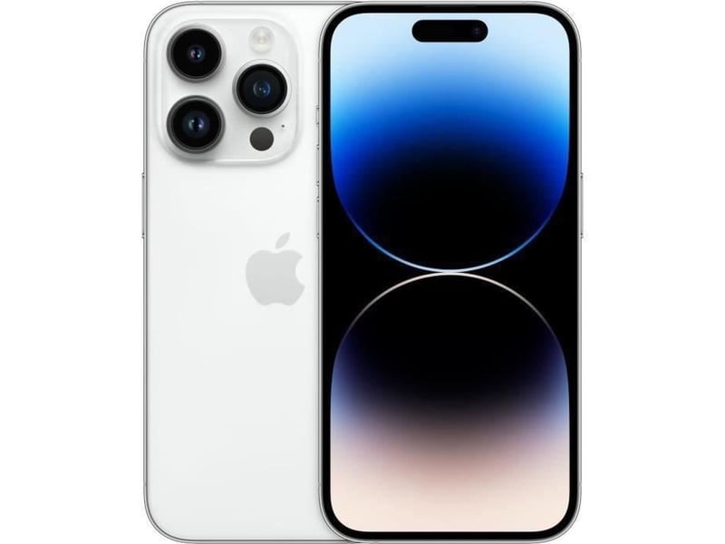 Smartphone iphone 14 pro 128 go argent reconditionné excellent etat - Conforama A