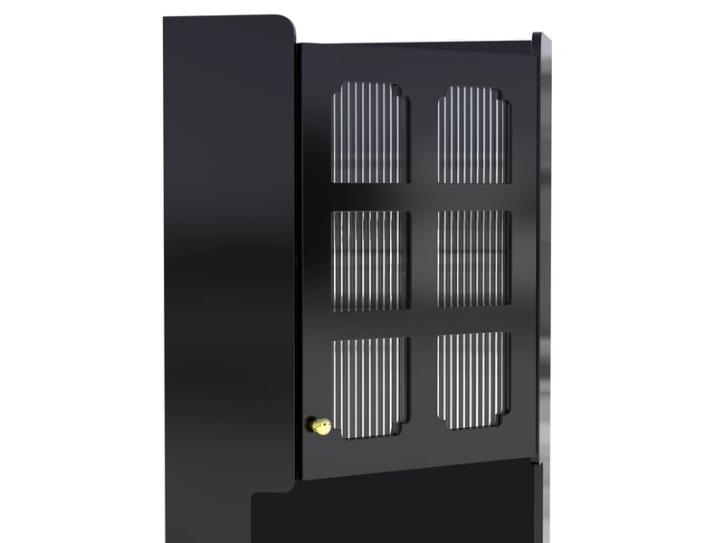  Meuble d'angle avec led 2 portes et 1 niche en mdf noir 63.5x157.5 cm N656P350896B - Conforama E