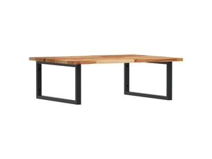 Étagère de vasque | étagère murale acier et bois massif d'acacia shl2267