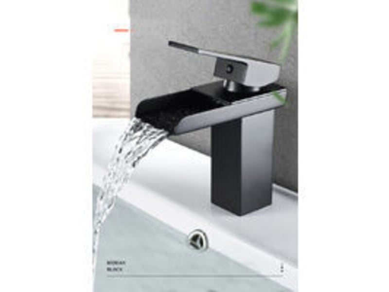 Robinet de salle de bain noir style lavabo – robinet de lavabo monotrou tout cuivre à poser sur comptoir YSK0001581LY - Conforama B