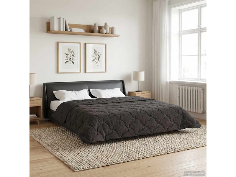  Duvet d'hiver - couette 200 x 200 cm hiver - couette anthracite respirant  - Conforama B