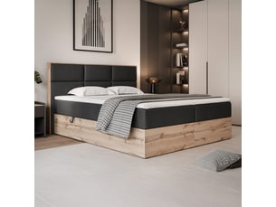 Lit coffre 160x200 cm IDOHOME LAVIO coloris noir