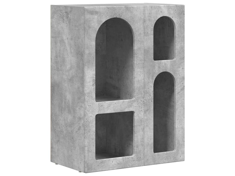  Buffet - bahut - meuble de rangement elst gris béton 59 x 35 x 80,5 cm bois d'ingénierie  - Conforama A
