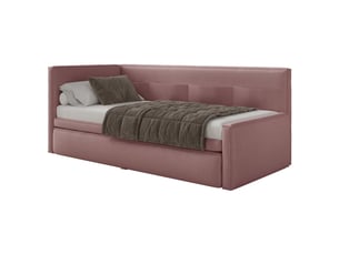 Lit simple 90x200 cm SELSEY Nesmi coloris rose