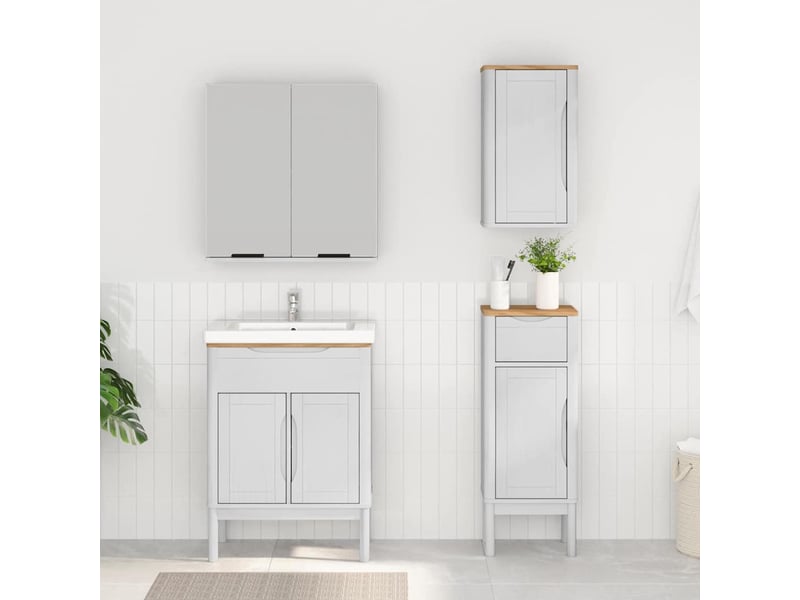  Ensemble de mobilier de salle de bain floro 3 pièces blanc cf64670  - Conforama D