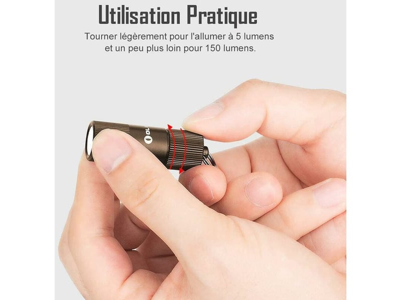  Eos mini lampe torche led rechargeable 150 lumens seulement 13g avec micro usb câble, desert tan [classe énergétique b]  - Conforama E