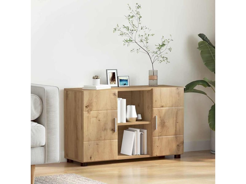 Buffet - bahut - meuble de rangement florin 88,5 x 30,5 x 55,5 cm chêne artisanal - Conforama B