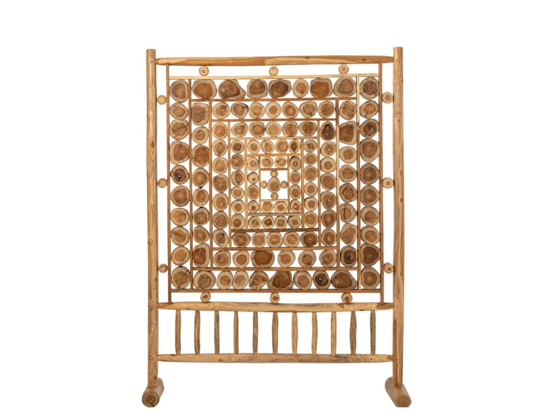  Paravent rondins en bois amaury 180cm naturel  - Conforama B