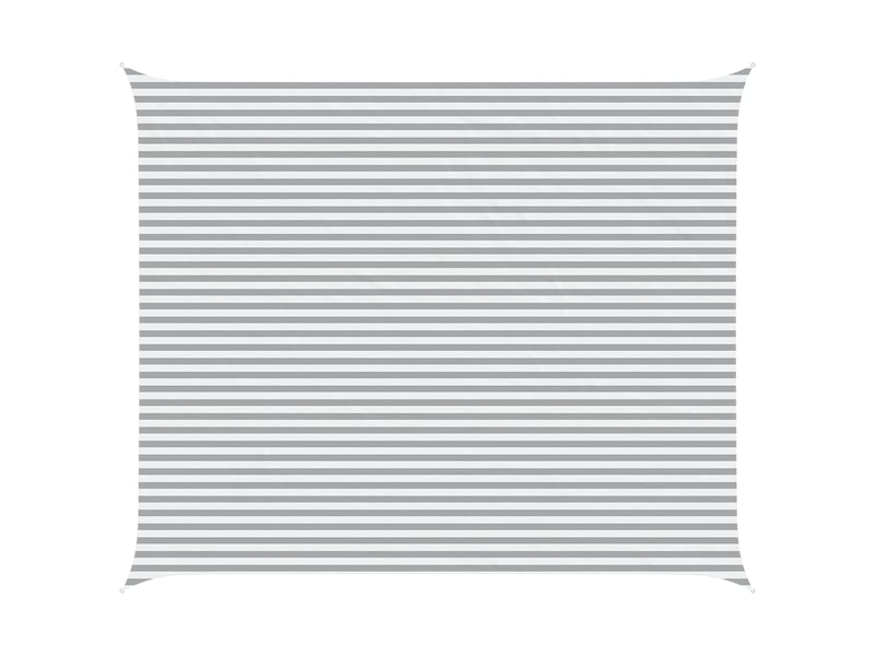 Voile d'ombre - voile d'ombrage - voile parasol gris clair et blanc 5 x 6 m - Conforama A