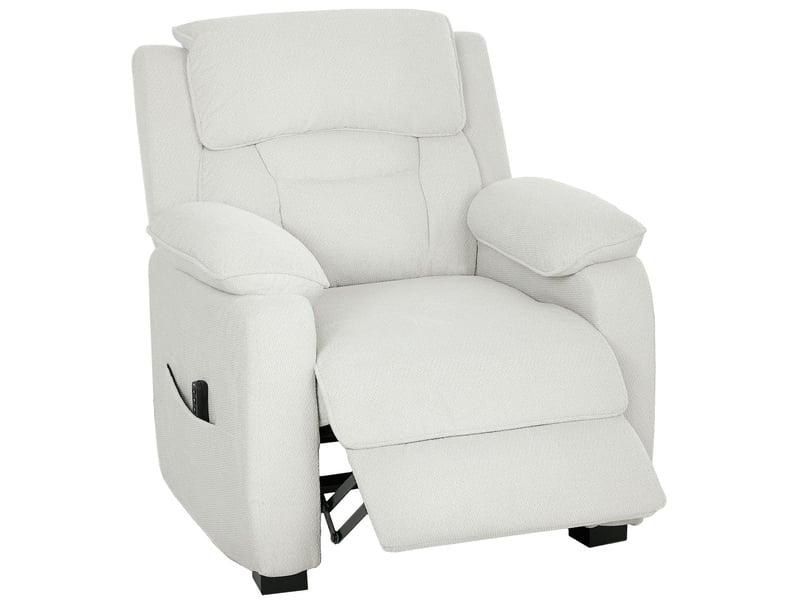  Fauteuil relax électrique inclinable en velours crème 86x90x103 cm  - Conforama A