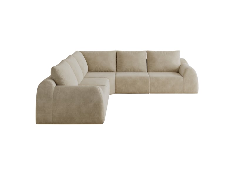  Canapé d’angle 267x267x85 cm, 5 places, mousse haute élasticité, sans montage, kaki  - Conforama A