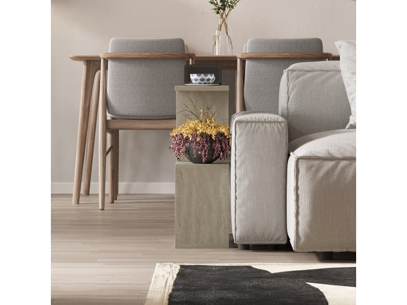  Table basse table de salon en panneau mélaminé travertin 60 x 60 x 20 cm charge 20 kg  - Conforama B