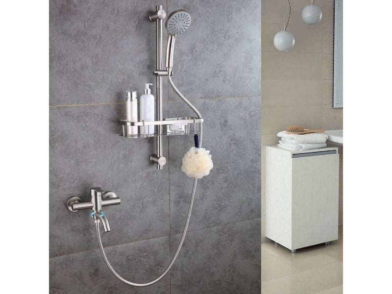  Robinet mitigeur de douche, plage d'installation : 13-17 cm, surface brossée, système de salle de bain maison et jardin bricolage  - Conforama B