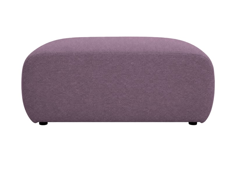  Cassis - pouf en tissu chenille mauve 105x57x40  - Conforama A