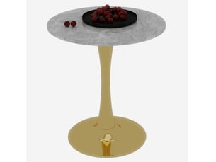 Table basse rond(e) coloris doré   - 70 cmx70 cm