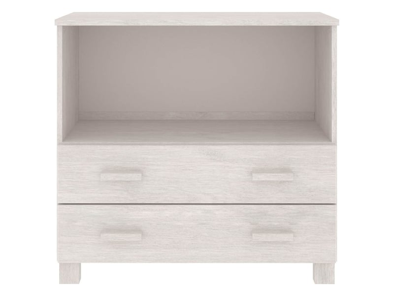  Buffet - bahut - meuble de rangement hamar blanc 85x35x80 cm bois massif de pin  - Conforama E