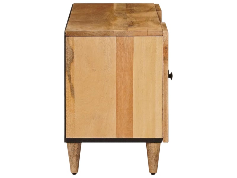  Meuble tv - banc tv - meuble de rangement naturel 105 x 33,5 x 46 cm bois de mangue massif  - Conforama D