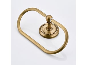 Porte-serviettes murale, porte-serviettes golden retro en cuivre, économie d'espace
