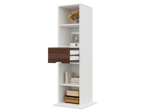 Bibliotheque coloris blanc 4 étagère(s) <strong>MODENUIT </strong> <strong></strong> - 45 cm x 168 cm