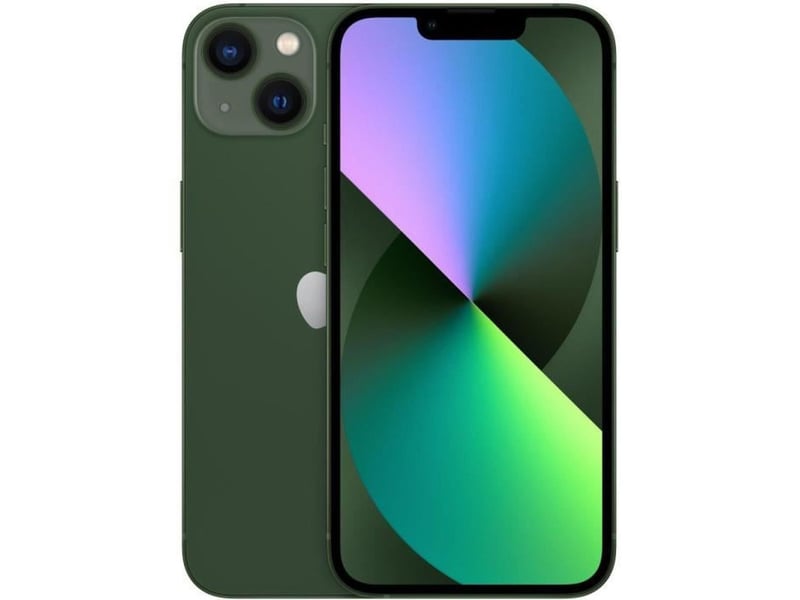  Smartphone iphone 13 128 go vert ecran bord a bord  - Conforama A
