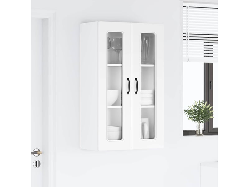 Meuble mural de cuisine | armoire de cuisine blanc 60x31x100cm shl363 - Conforama D