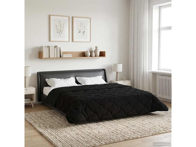  Duvet d'hiver - couette 200 x 240 cm hiver - couette noir respirant  - Conforama B