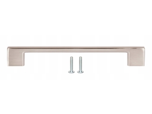 Poignée de meuble métallique, 224 mm, en acier inoxydable brossé