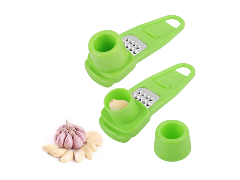  Lot de 2 presse-ail - râpe à ail - ustensile de cuisine en plastique - coupe-ail - outil efficace pour obtenir la pâte d'ail  - Conforama A