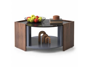 Table basse forme atypique coloris bicolore DESMIU  - 63 cmx96.5 cm