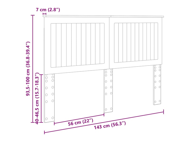 Vidaxl tête de lit avec tête de lit blanc 140 cm bois d'ingénierie  - Conforama C