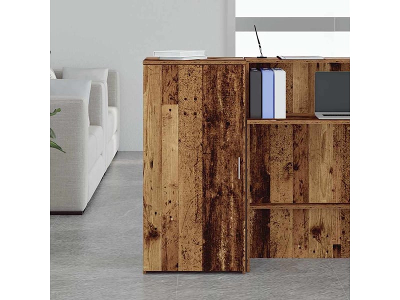  Armoire rangement salon vieux bois 50x45x103,5 cm bois d’ingénierie  - Conforama C