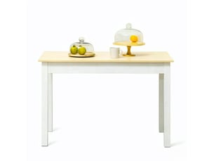 Table de salle à manger pour 4 à 6 personnes avec plateau rectangulaire et structure stable, 119 × 70 × 75 cm