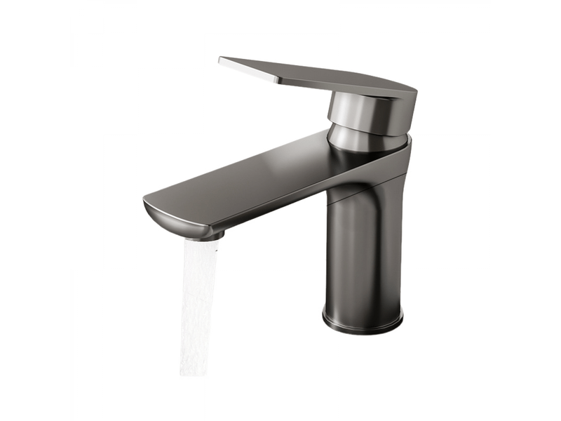  Robinet en acier inoxydable pour lavabos et éviers, eau chaude et froide, un tuyau d'arrivée d'eau de 60 cm.（gris anthracite）  - Conforama A