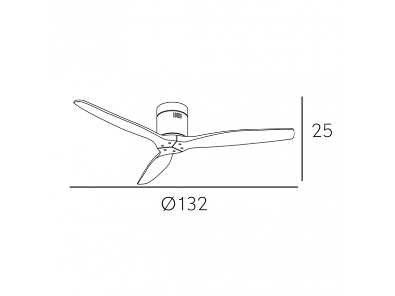  Ventilateur de plafond fabrilamp aguilón dc cuirchêne 3 pales 132 cm 6 vitesses sans éclairage télécommande 128290364 - Conforama E