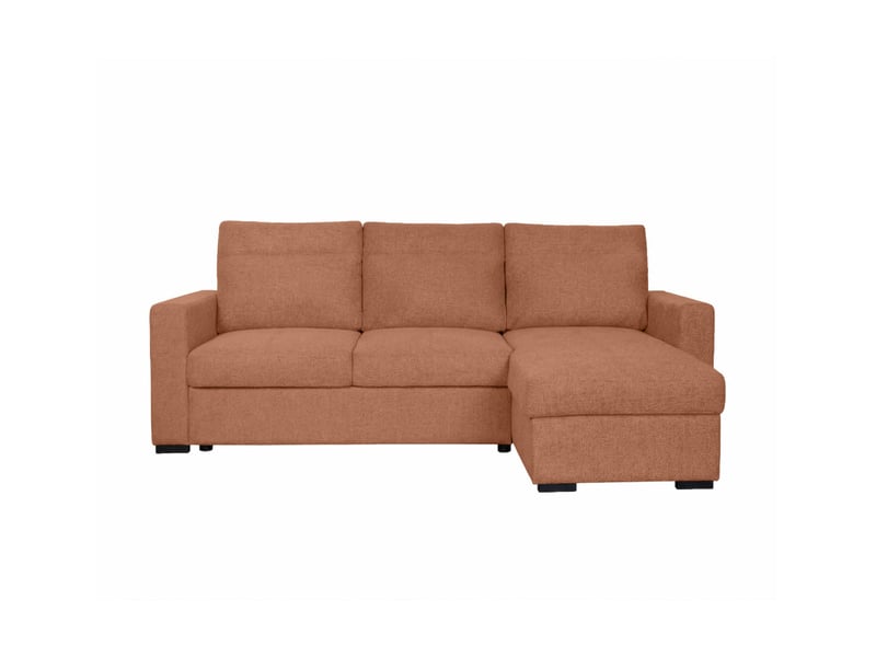  Canapé d'angle réversible solaro convertible avec coffre en tissu - terracotta SOLARO - Conforama A