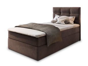 Lit avec rangement 90x200 cm <strong>MASSENO</strong>  <strong></strong> coloris marron