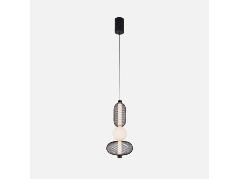  Fabrilamp mimosa, suspension, moderne, led, 13 w, 1430 lm, 4000 k, noir, 60-211 x 22 x 22 cm 250691329 - Conforama C