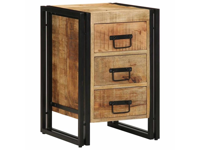  Table de chevet - cabinet de chevet - table de nuit marron 40 x 40 x 59 cm bois de mangue massif  - Conforama C