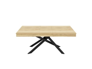 Table de cuisine rectangulaire avec allonge naturel - 80x140-180max.cm mdf
