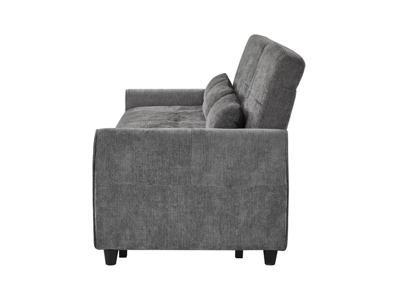  Canapé convertible 3 places en chenille, 3-en-1, dossier réglable 90°145°180°, lit extensible, fonction couchage  - Conforama E