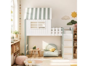 Lit cabane 90x200 cm <strong></strong>  <strong></strong> coloris vert