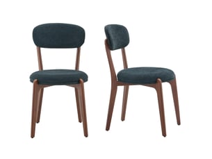 Chaise de salle à manger en tissu et métal noir idéale pour la salle à manger