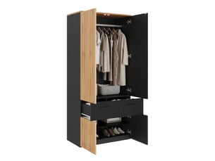 Armoire 4 porte(s) battante  2 tiroir(s) <strong>MAISENTIEL</strong> <strong></strong> coloris bicolore largeur 90 cm