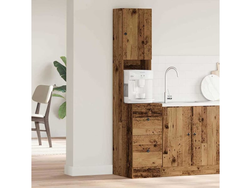  Buffet de cuisine, buffet haut avec tiroir bois ancien 32x50x180cm  - Conforama B