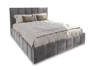Lit coffre 160x200 cm <strong>MASSENO</strong>  <strong></strong> coloris gris