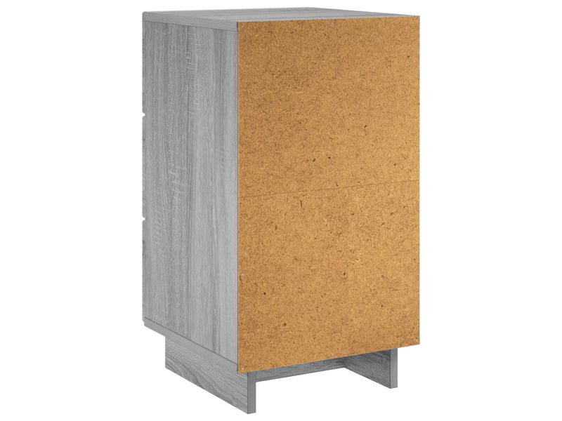  Table de chevet - cabinet de chevet - table de nuit 2 pièces gris sonoma 33,5 x 34,5 x 60 cm  - Conforama E