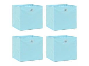 Boîtes de rangement 4 pcs tissu intissé 28x28x28 cm bleu azuré