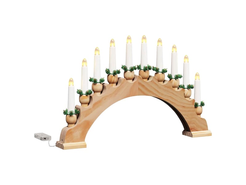  Arche de bougies de noël avec 10 bougies led 3 pc led cf62116  - Conforama D