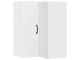 Meuble mural de cuisine, armoire d'angle cuisine lucca blanc 57x57x80cm